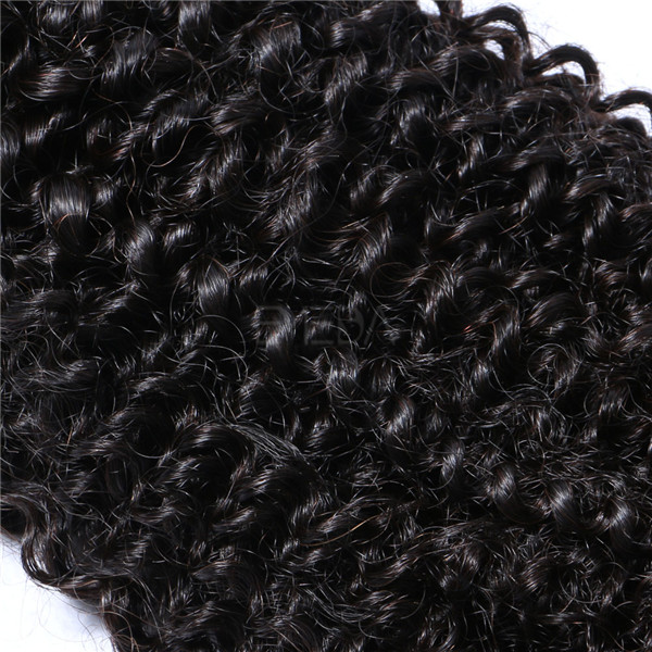 Kinky curl sew in hair weave LJ203